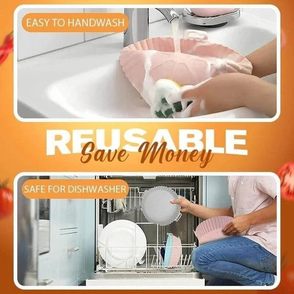 Air Fryer Silicone Baking Tray (Reusable)