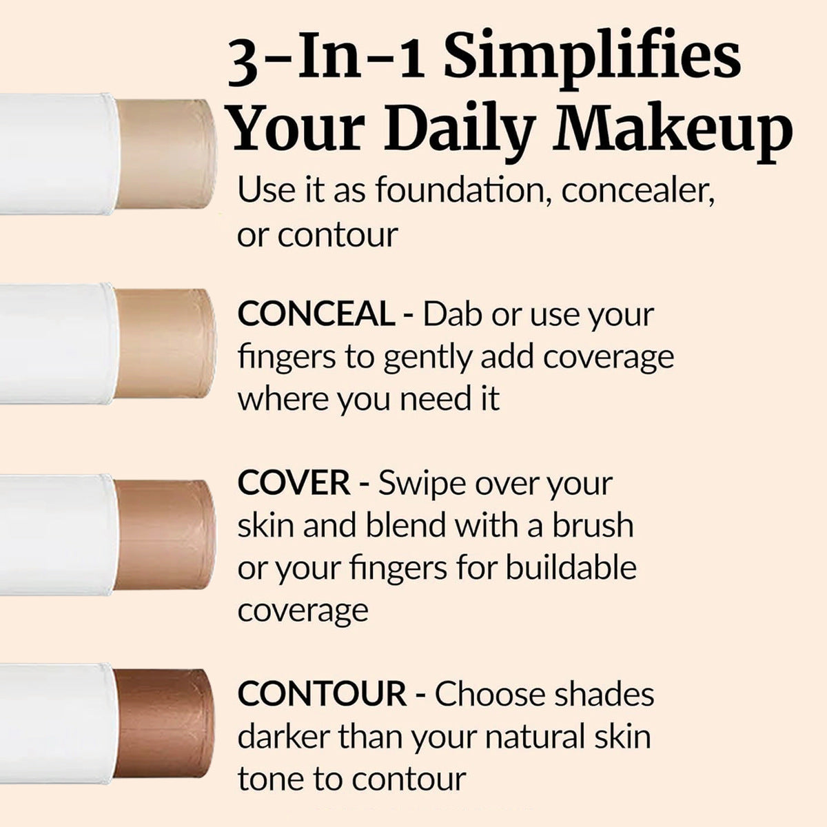 Barvena™ Complexion Sticks - A Complete Makeup Solution IN JUST 1 STICK