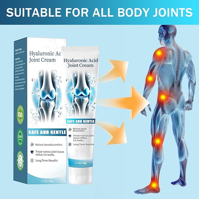 Hyaluronic Acid Joint Cream | Relieves Knee & Joint Pain by up to 87% Within 48 Hours