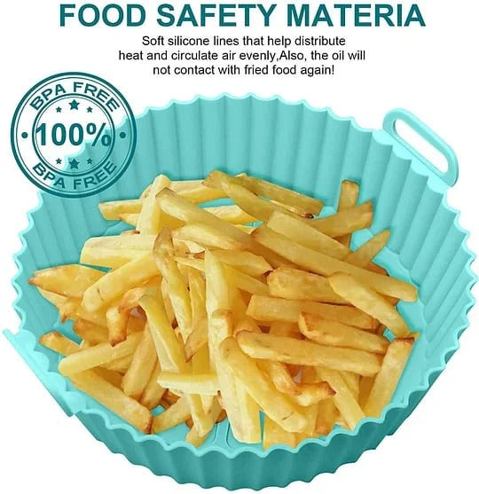 Air Fryer Silicone Baking Tray (Reusable)
